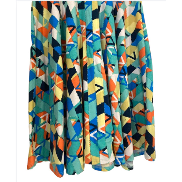 LuLaRoe GEOMETRIC Skater Dress - Multicolored Knee Length Dress - Picture 5 of 8